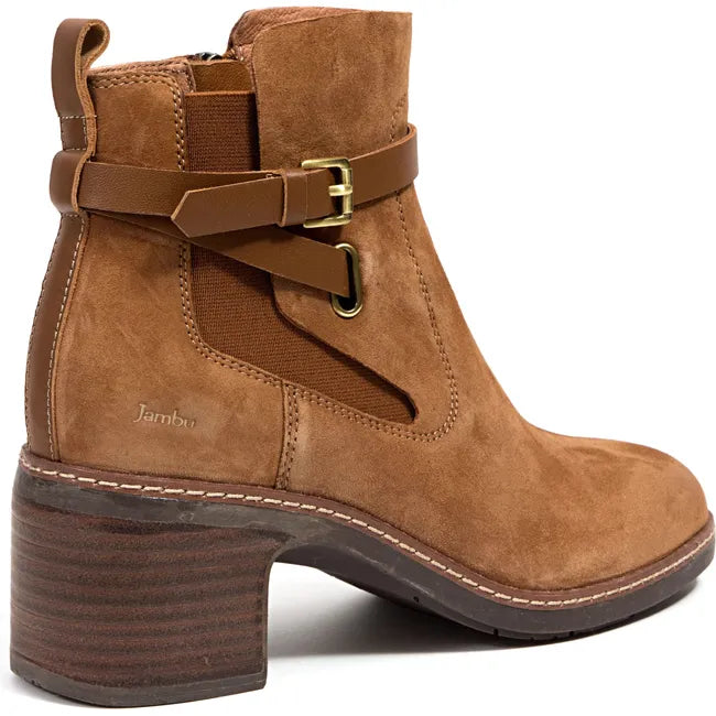 Jambu Women's Vivi Heeled Bootie Dark Tan J4VIV01