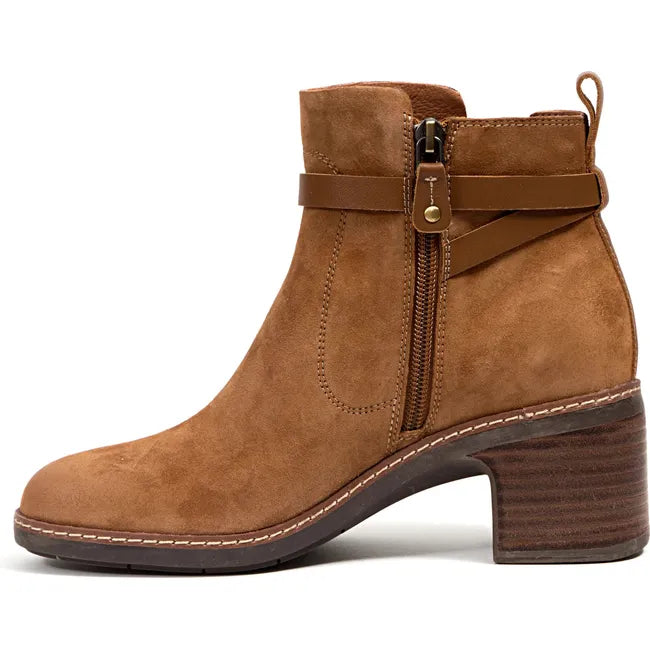 Jambu Women's Vivi Heeled Bootie Dark Tan J4VIV01