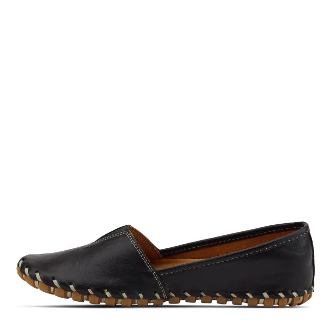 Medial side of black leather Spring Step Women&