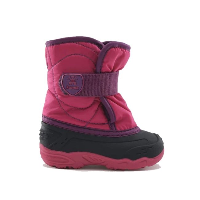 Lateral side of Kamik Kids' Snowbug 5 Snow Boot in Rose Pink