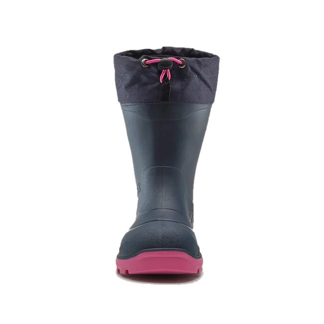 Front of Kamik Toddlers' Snobuster 1 Waterproof Snow Boot in Navy &amp; Pink