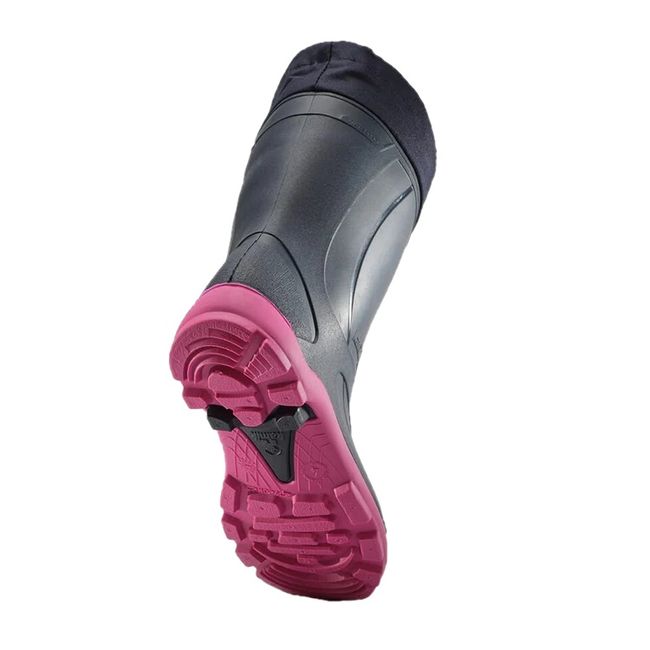Pink sole of Kamik Kids Snobuster 1 Waterproof Snow Boot in Navy