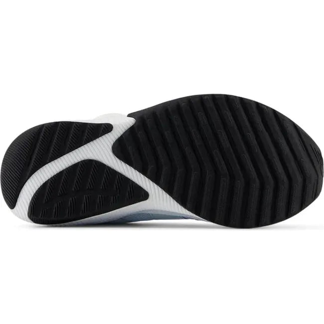 Sole of New Balance Kids' DynaSoft Reveal V4 Running Shoe in Ice Blue and Rose Sugar