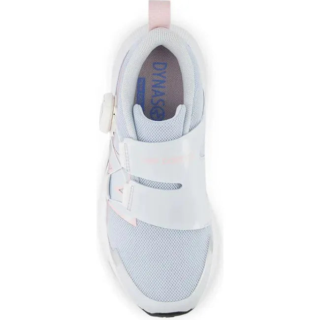 Upper of New Balance Kids' DynaSoft Reveal V4 Running Shoe in Ice Blue and Rose Sugar