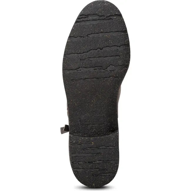 Sole of Women's Aetrex Mila Arch Support Low Boot in charcoal grey leather upper