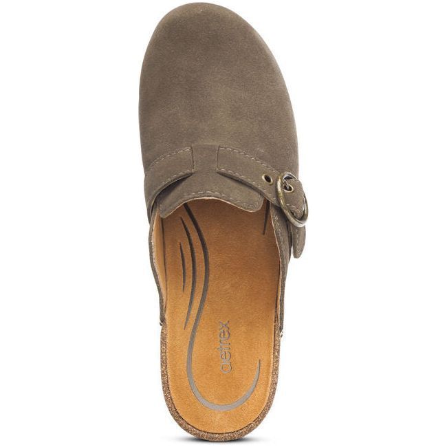 Aetrex Women's Madison Clog Olive LC107W