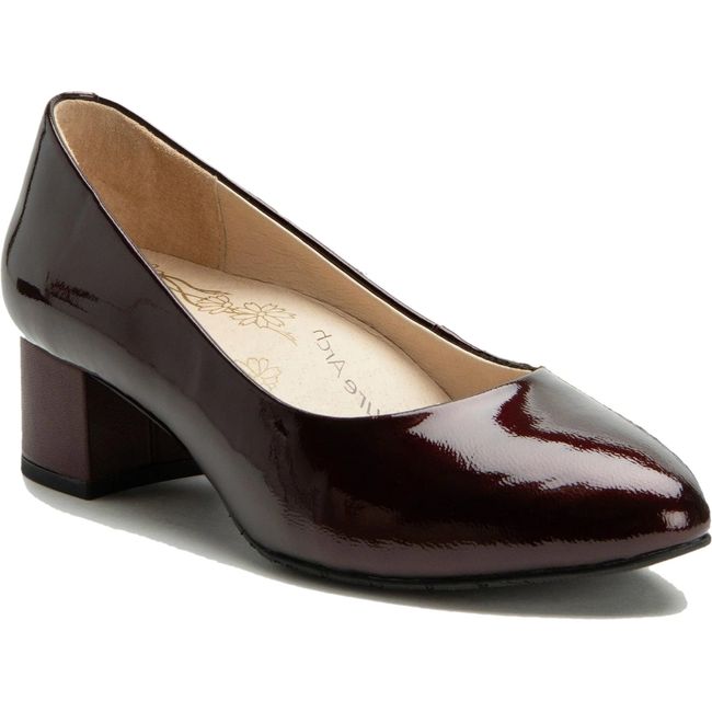 Front angled view of Alegria Women's Lisah Heel in Jam Patent Leather