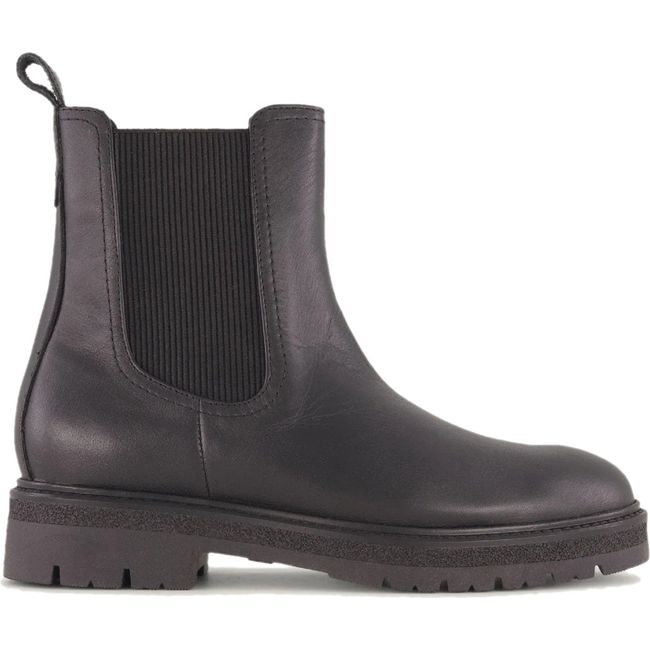 Lateral view of Naot Women's Main Chelsea Boot in black leather