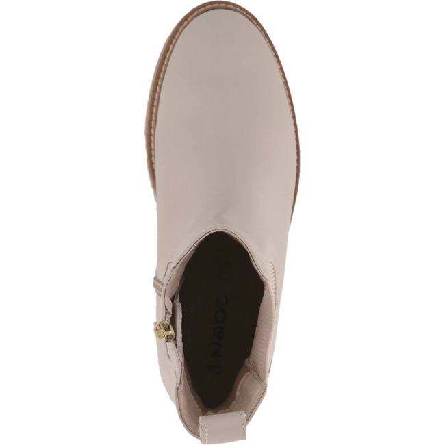 Top down view of Naot Women's Main Chelsea Boot in soft ivory leather