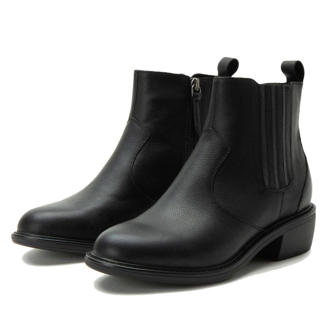Pair of Alegria Women's Malia Chelsea Boots in Sable Black Leather