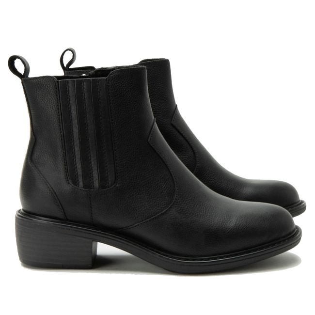 Sides of Alegria Women's Malia Chelsea Boots in Sable Black Leather