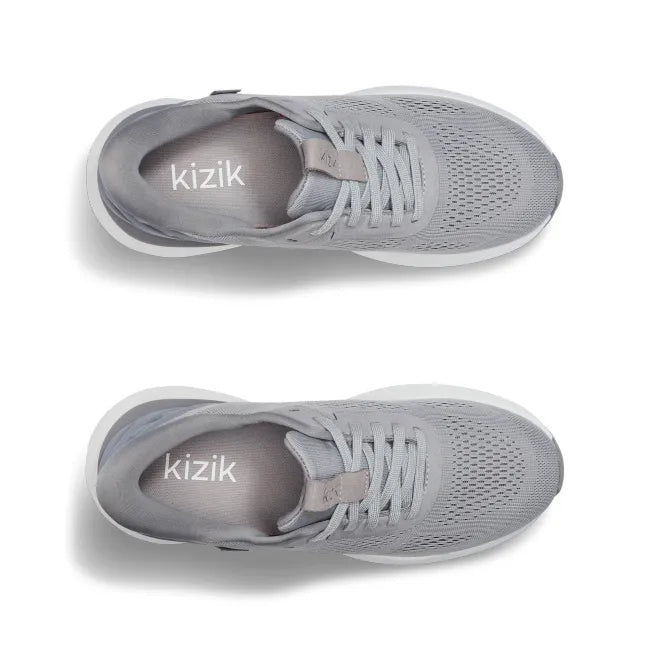 Upper of Men’s Kizik Athens 2 Sneakers in alloy grey with easy on HandsFree Step-In tech