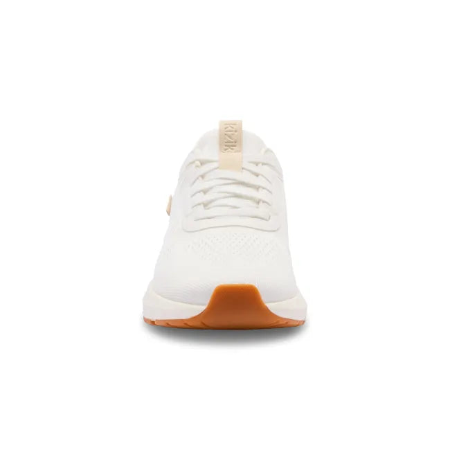 Front of Men’s Kizik Athens 2 Sneaker in bright white with easy on HandsFree Step-In tech