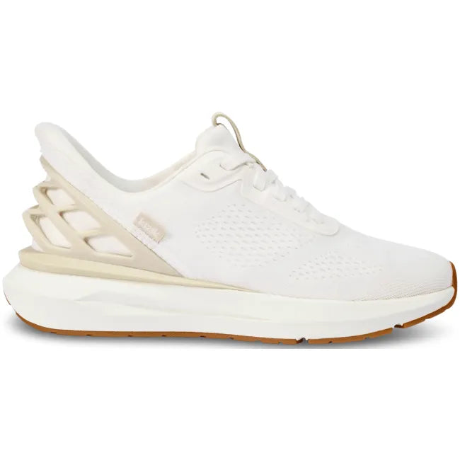 Lateral side of Men’s Kizik Athens 2 Sneaker in bright white with easy on HandsFree Step-In tech
