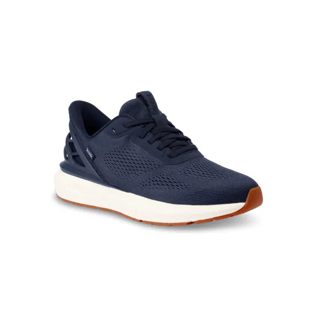 Front angle of Men’s Kizik Athens 2 Sneaker in navy blue with easy on HandsFree Step-In tech