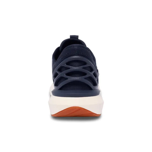 Heel of Men’s Kizik Athens 2 Sneaker in navy blue with easy on HandsFree Step-In tech