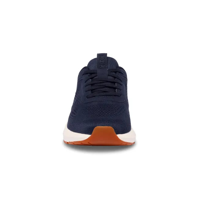 Front of Men’s Kizik Athens 2 Sneaker in navy blue with easy on HandsFree Step-In tech