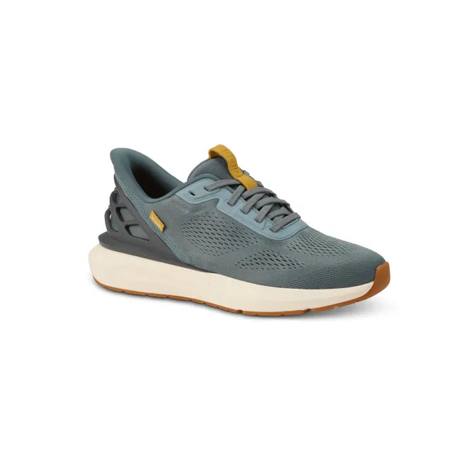 Front angle of Men’s Kizik Athens 2 Sneaker in stormy blue green with easy on HandsFree Step-In tech