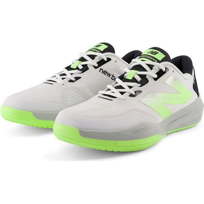 New Balance Men's FuelCell 796 V4 Tennis Shoe White/Bleached Lime Glo/Black MCH796W4