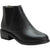 Front angled view of Women's Alegria Meadow Boot in black leather