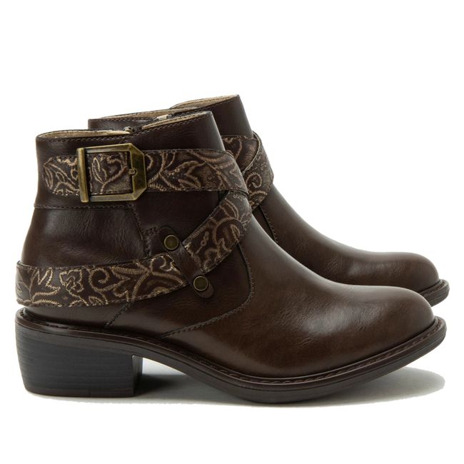 Side of Alegria Women's Millie Boots in Embroider Me Brown