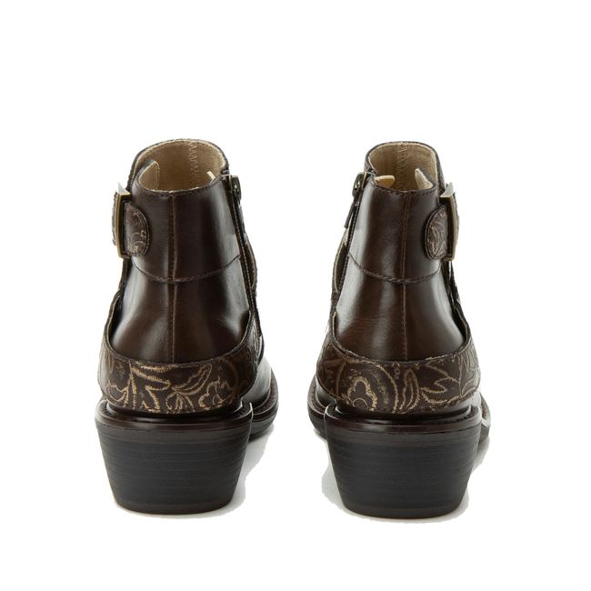 Heels of Alegria Women's Millie Boots in Embroider Me Brown