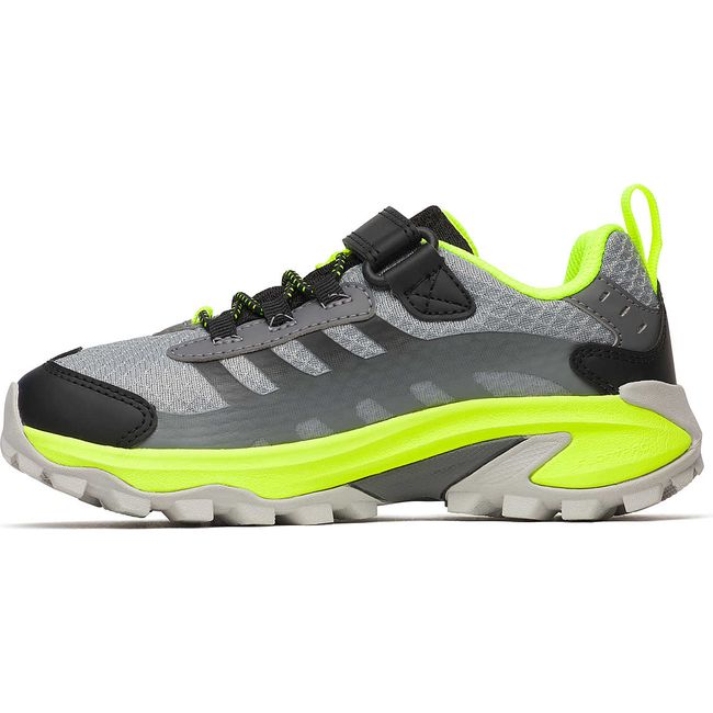 Medial of Merrell Big Kids&#39; Moab Speed 2 Low A/C Waterproof Hiking Shoe in Grey/Black/Citron