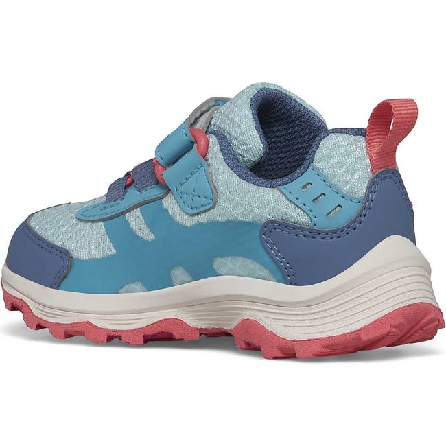 Medial of Merrell Little Kids&#39; Moab Speed 2 Low A/C Jr. Waterproof Hiking Shoe in Turquoise/Coral