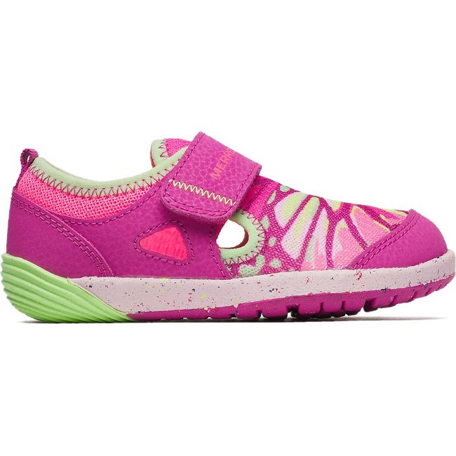 Lateral side of Merrell Little Kids&#39; Bare Steps H2O Closed Toe Water Shoe in Butterfly Pink