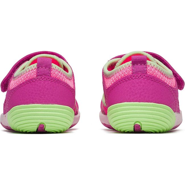 Heels of Merrell Little Kids&#39; Bare Steps H2O Closed Toe Water Shoes in Butterfly Pink