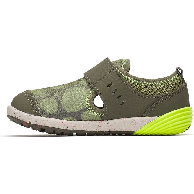 Medial side of Merrell Little Kids' Bare Steps H2O Closed Toe Water Shoe in Olive Green