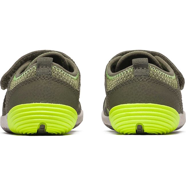 Heels of Merrell Little Kids&#39; Bare Steps H2O Closed Toe Water Shoe in Olive Green