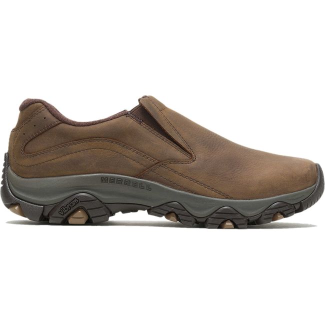 Lateral side of Men's Merrell Moab Adventure 3 Moc Waterproof Shoe in Leather Earth Brown