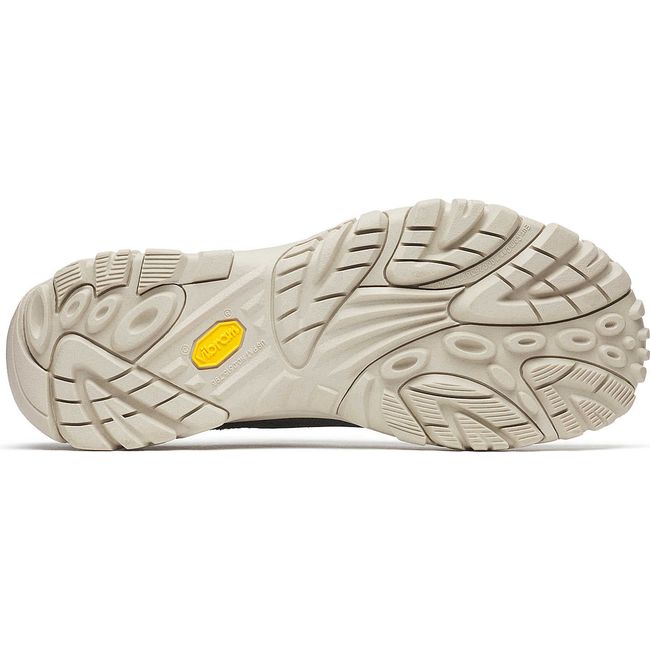 Vibram sole of Merrell Men's Moab 2 Slide Canvas SE Clog in Alloy Grey