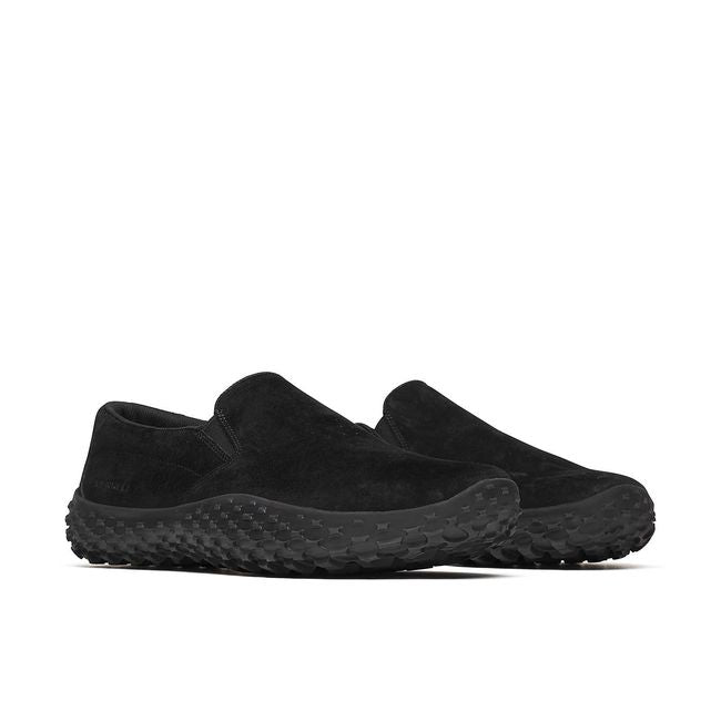 Pair of Merrell Men's Wrapt Waterproof Slip On Shoes in Black Suede