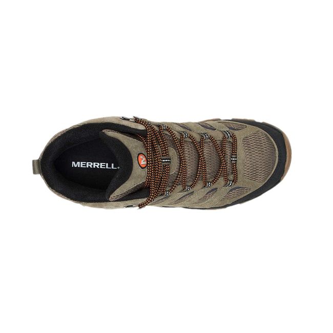 Birds eye view of Olive Green Merrell Men&#39;s Moab 3 Mid Waterproof Hiking Boot