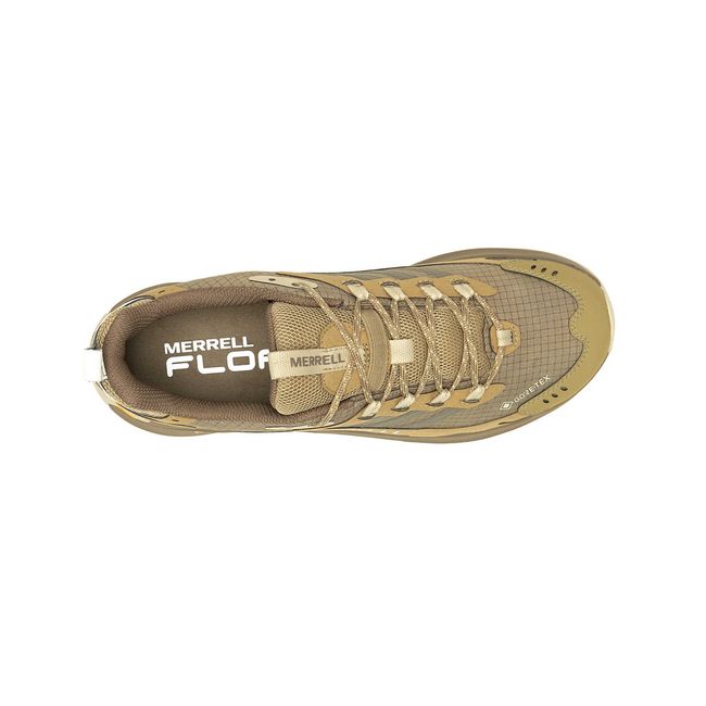 Upper of Merrell Men's Moab Speed 2 GTX Hiking Shoe in Coyote Tan