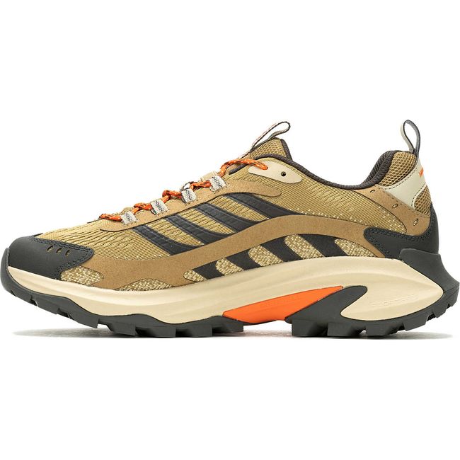 Medial side of Men&#39;s Merrell Moab Speed 2 Hiking Shoe in Coyote tan