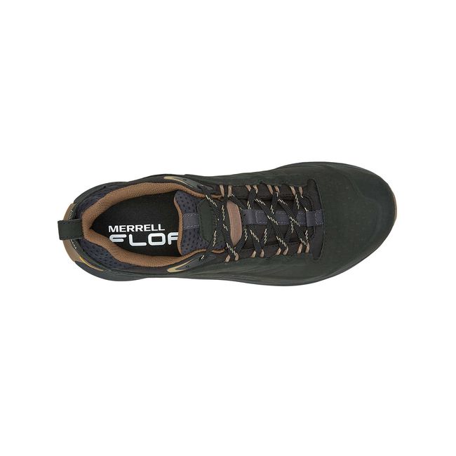 Upper of Men's Moab Speed 2 Leather Waterproof Hiking Shoe in Black