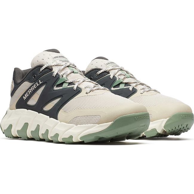 Pair of Men&#39;s Merrell Maipo Explorer Aerosport Shoes in Grey and Green Griege