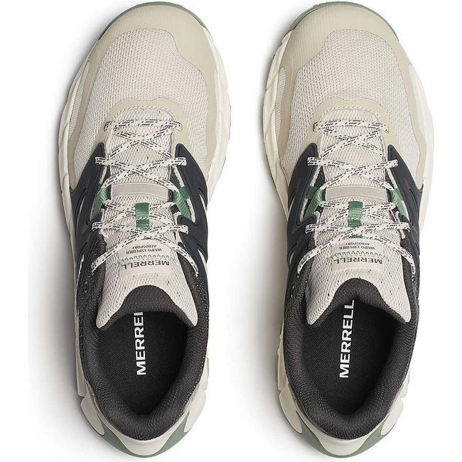 Upper of Men&#39;s Merrell Maipo Explorer Aerosport Shoe in Grey and Green Griege