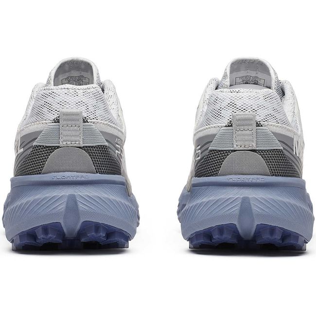 Heels of Merrell Men's Agility Peak 5 Trail Running Shoes in Pigeon Grey and Indigo