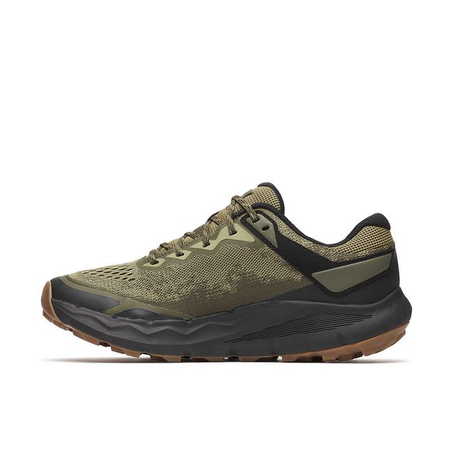 Medial side of drab green Mens Merrell Nova 4 Waterproof Trail Running Shoe