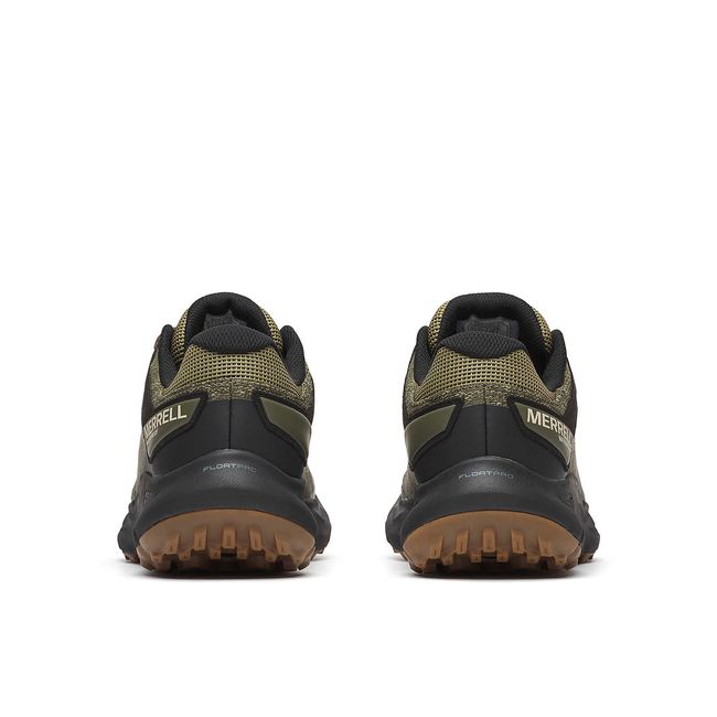 Heels of drab green Mens Merrell Nova 4 Waterproof Trail Running Shoes