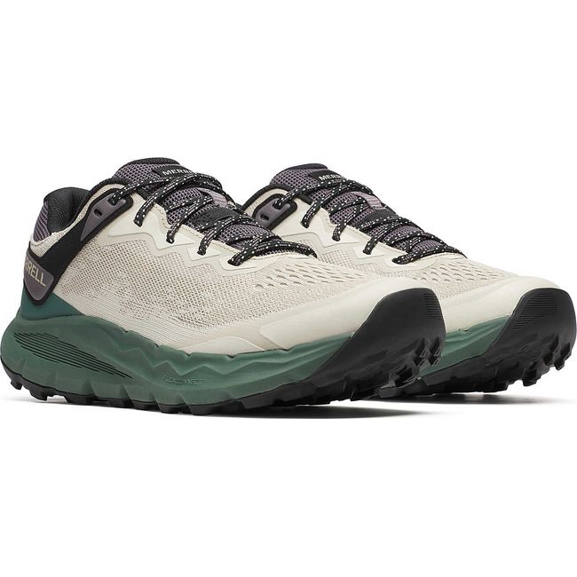 Pair of Men&#39;s Merrell Nova 4 Trail Running Shoes in Greige grey and green