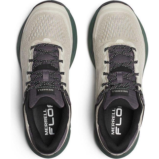 Upper of Men&#39;s Merrell Nova 4 Trail Running Shoes in Greige grey and green