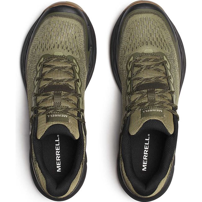 Upper of Men&#39;s Merrell Nova 4 Trail Running Shoes in Drab Green
