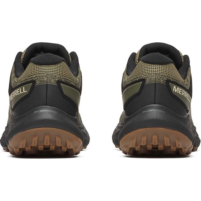 Heels of Men&#39;s Merrell Nova 4 Trail Running Shoes in Drab Green