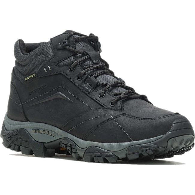 Merrell Men s Adventure Mid Waterproof Hiking Boot Vibram Sole Black