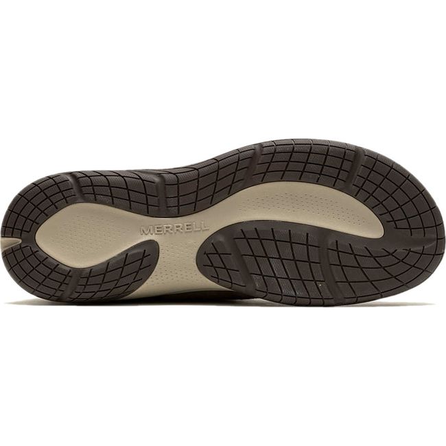 Sole of Women's Merrell Encore Ice 5 Waterproof Clog with tan midsole and brown tread